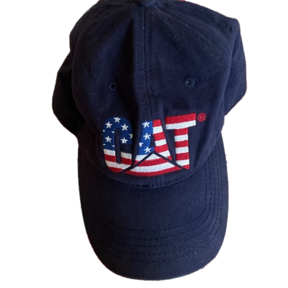 Caterpillar Cat Hat Cap Navy Blue One Size